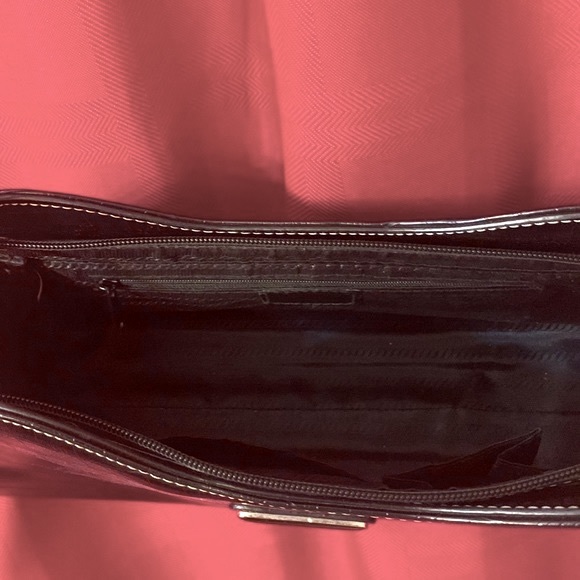 Pagoda Midland Black Croc Pattern Bag — Silver Metal Accents - Picture 5 of 7